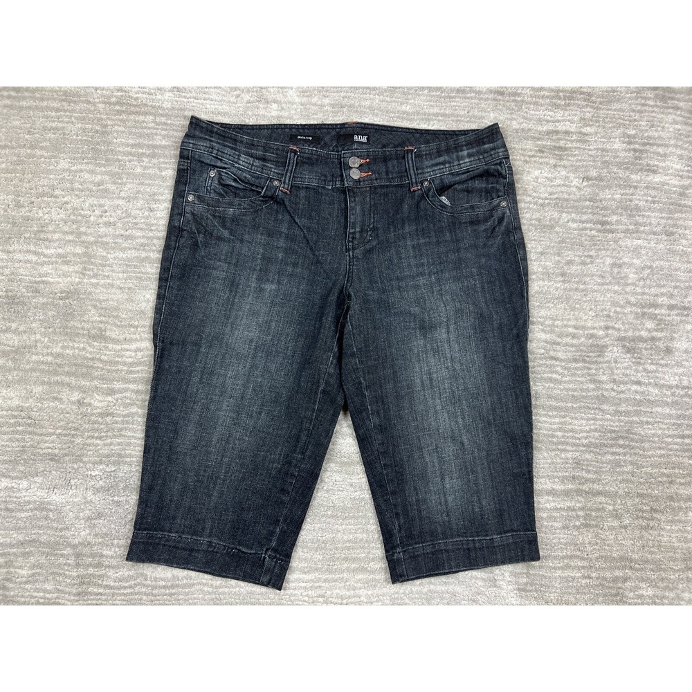 a.n.a Womens Jeans Size 14 Black Denim Cropped High Rise Stretch